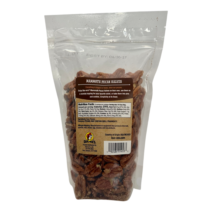 Mammoth pecan halves - natural nut snack