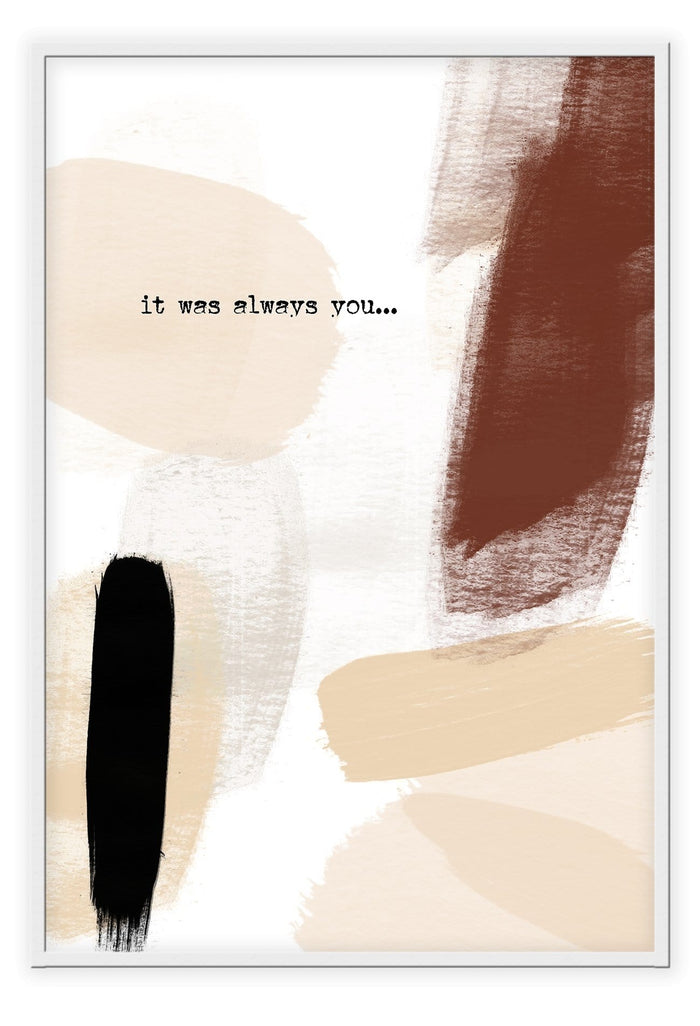 Canvas Print Small 50x70cm / White Always You Always You Wall Art : Ready to hang framed artwork. Brand