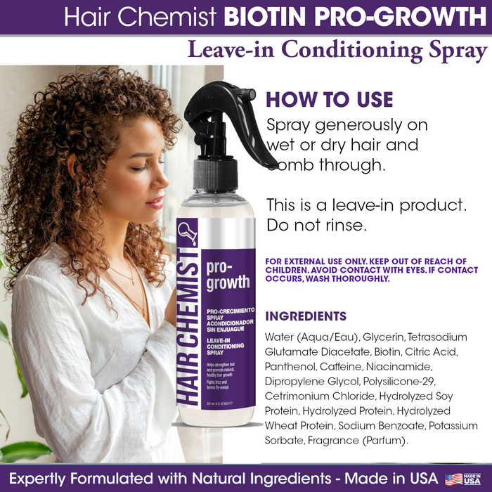 Hair Chemist Pro-Growth Leave in Conditioning Spray 8 oz.