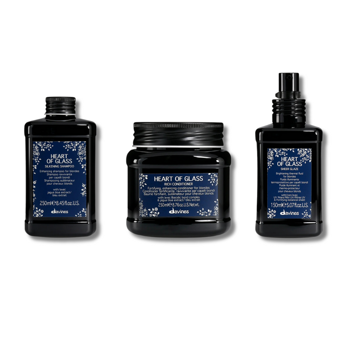 Heart of Glass Bundle: Brighten & Strengthen Blonde Hair - Davines hair care at Solvi Salon, Boise, Idaho