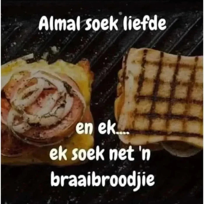 Jan Braai Braaibroodjies en Burgers Recipe Book cover featuring South African barbecue sandwich recipes