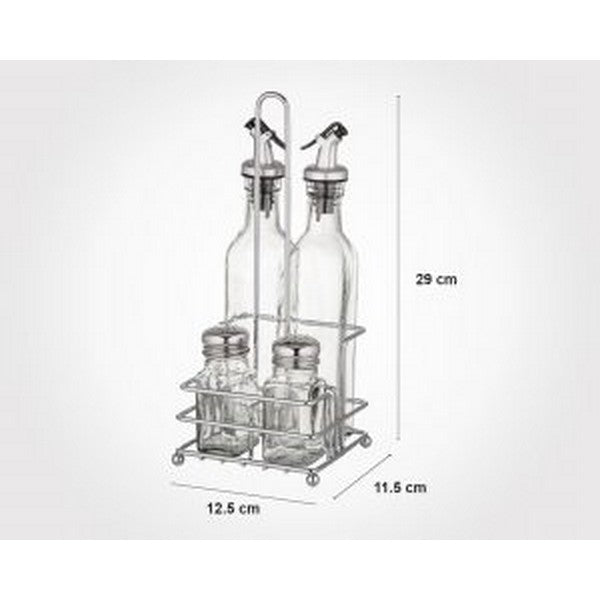 Limon Glass Sauce 4 Pcs Set With Stand Product Code: 2061