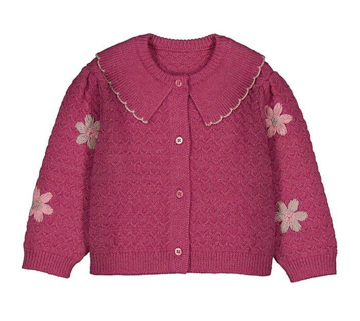 Mayoral Embroidered Cardigan in Petal