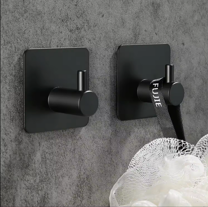 No Drilling Wall mount adhesive Clothes Hanger Towel Hooks for bathroom Square