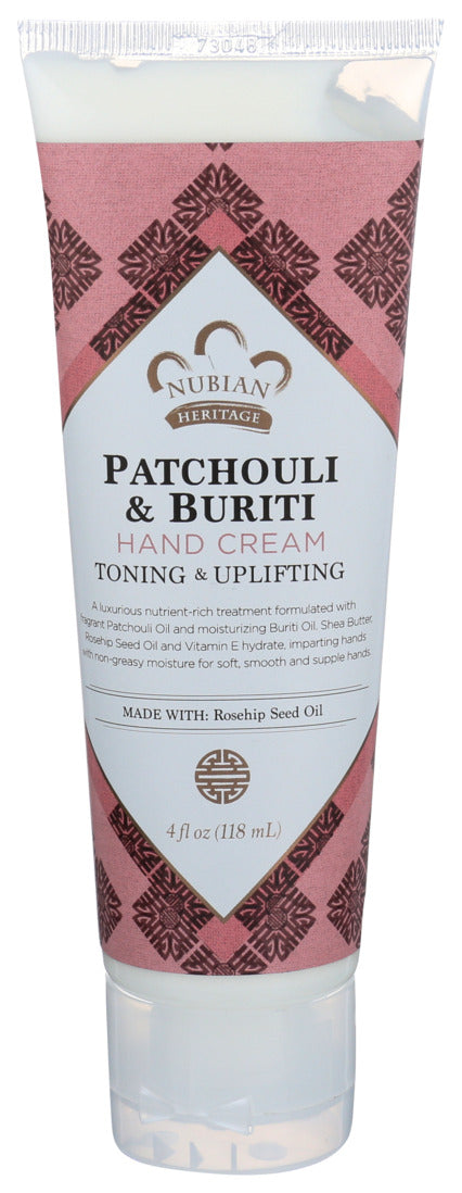 Nubian Heritage, Patchouli & Buriti Hand Cream 4 Fl Oz