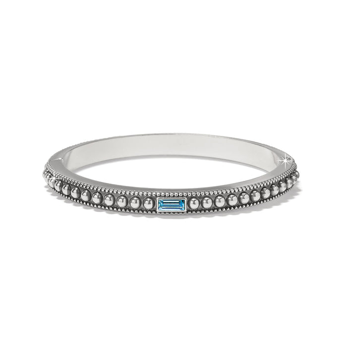 Pretty Tough Gem Hinged Bangle - Aqua