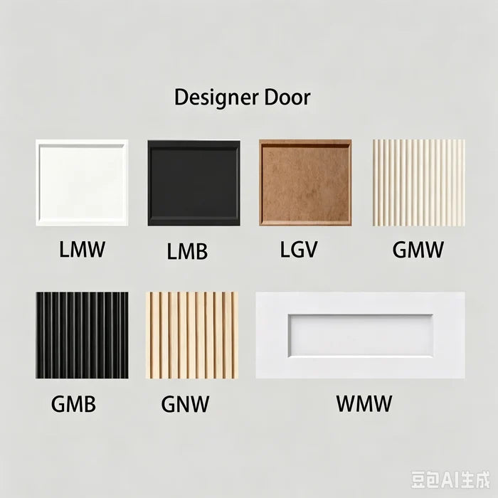 2 Door For Floor Kitchen Cabinet - Multiple Heights
