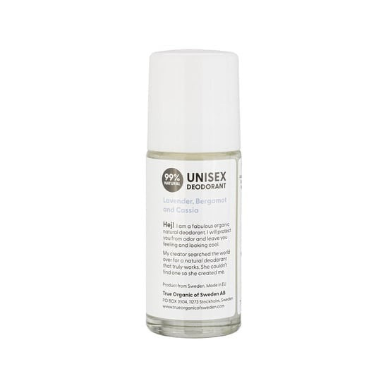 2 × True Organic of Sweden Undercover Agent Natural Deodorant 50ml (1.69 fl oz) – Lavender, Bergamot & Cassia Roll-On | Made in Sweden