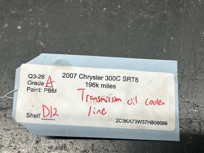 2005-2010 CHRYSLER 300C SRT8 6.1 OEM TRANSMISSION OIL COOLING COOLER HOSE LINE