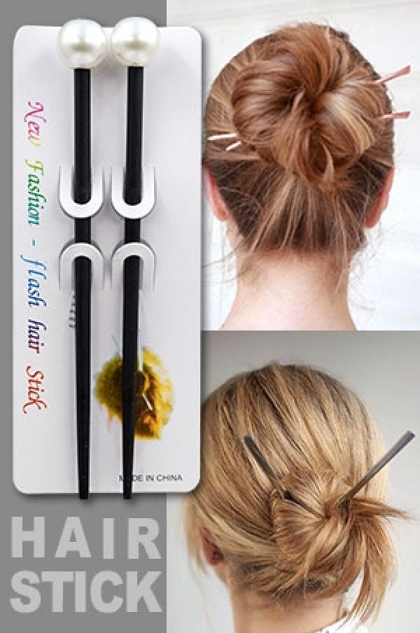 2pcs Chinese Hair Accessories Pearl Hair sticks / Chopstick