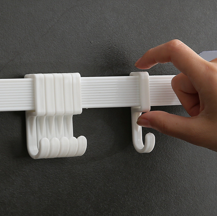 2XMultifunction Kitchen Storage Hook Cupboard 6 Hook Home Organizer Storage Rack