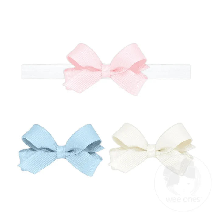 3 Tiny& 1 Add-A-Bow Band (pk/bl/wht)