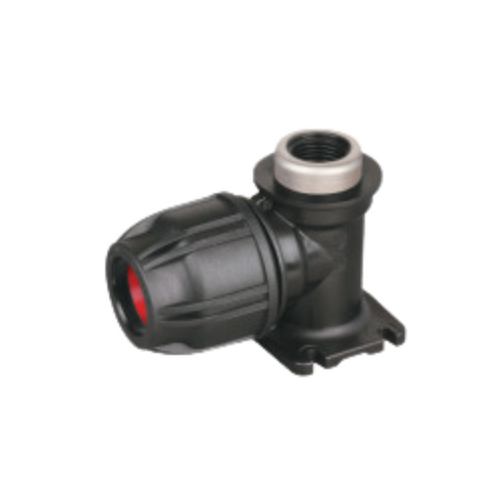 3/4in NG X 1/2in BSP Wall Plate Elbow metal