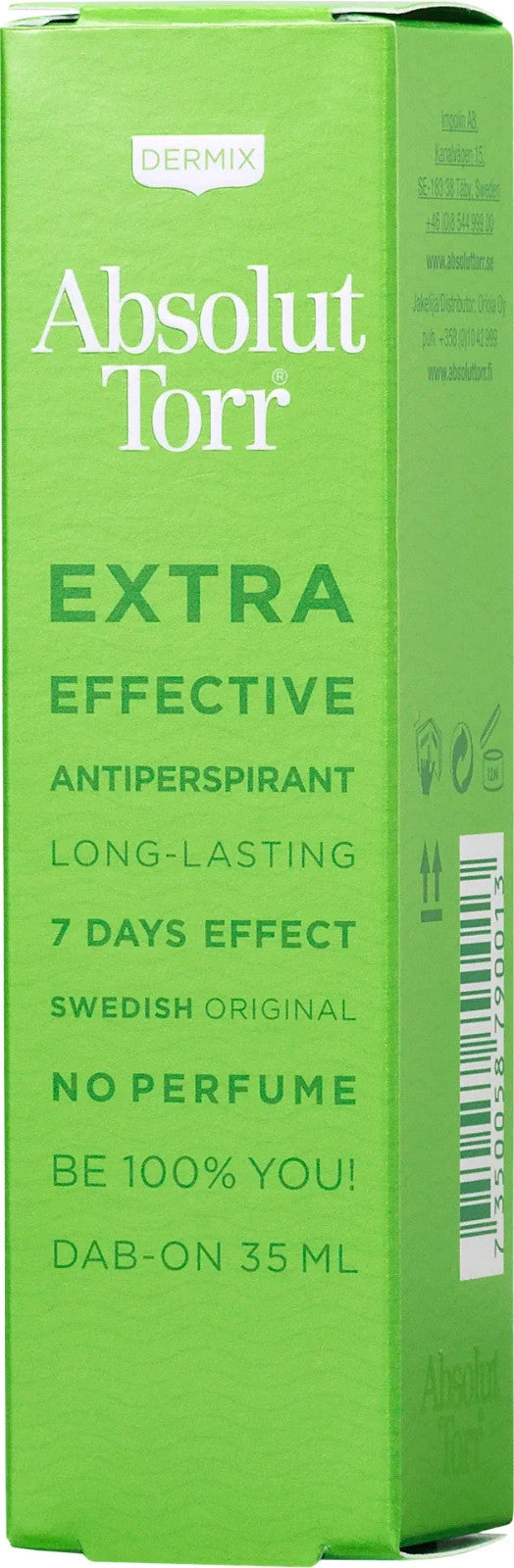 5 × Absolut Torr Extra Effective Antiperspirant Dab-On 35ml (1.18 fl oz) – Long-Lasting Swedish Antiperspirant