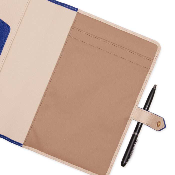 A5 Junior Snap Padfolio Sand/Regatta Blue
