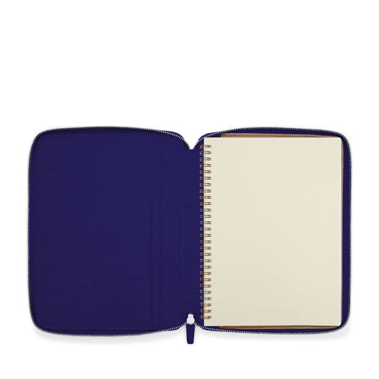 A5 Zippered Spiral Journal Regatta Blue