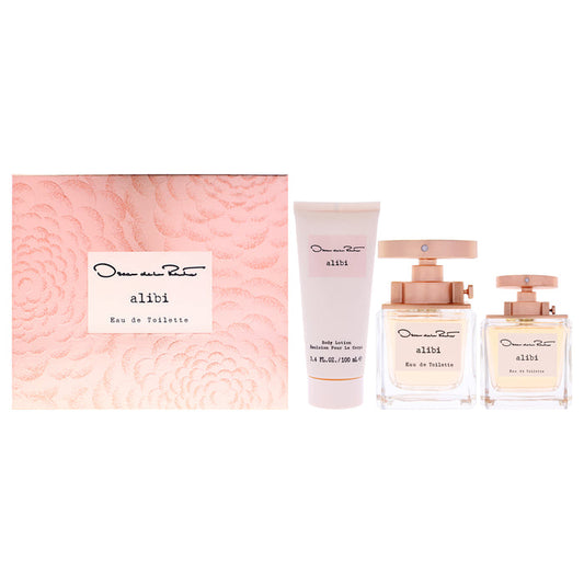 Alibi by Oscar De La Renta for Women - 3 Pc Gift Set 3.4oz EDT Spray, 1oz EDT Spray 3.4oz Body Lotion