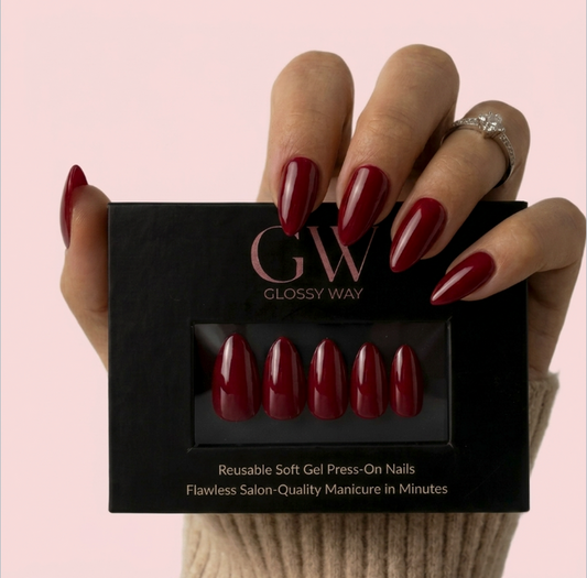 Amarena Dark Red Press-On Nails