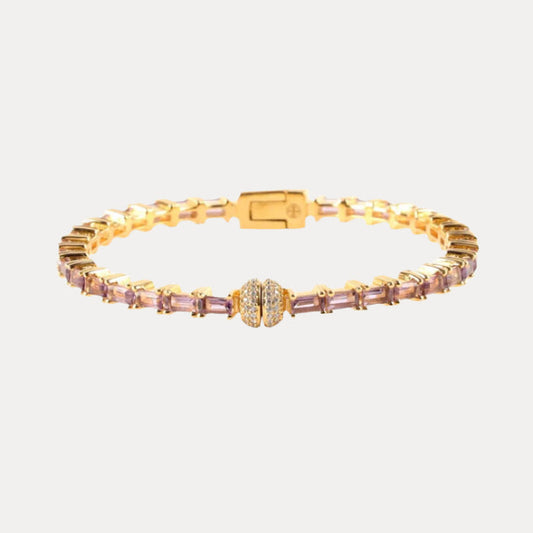 Amethyst Baguette Crystals Aurora Bracelet | BuDhaGirl