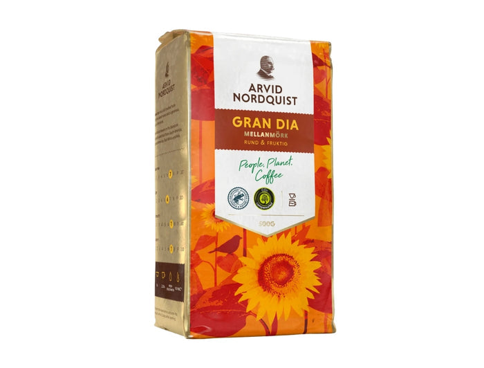 Arvid Nordquist Classic Gran Dia Ground Coffee 500g (17.64 oz) – Premium Swedish Medium-Dark Roast 100% Arabica Coffee