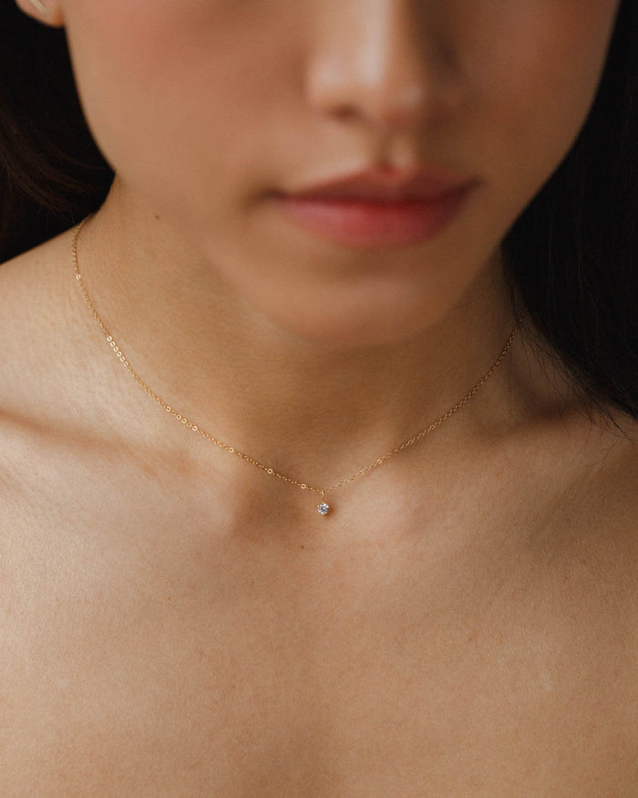 Aura Birthstone Charm Necklace