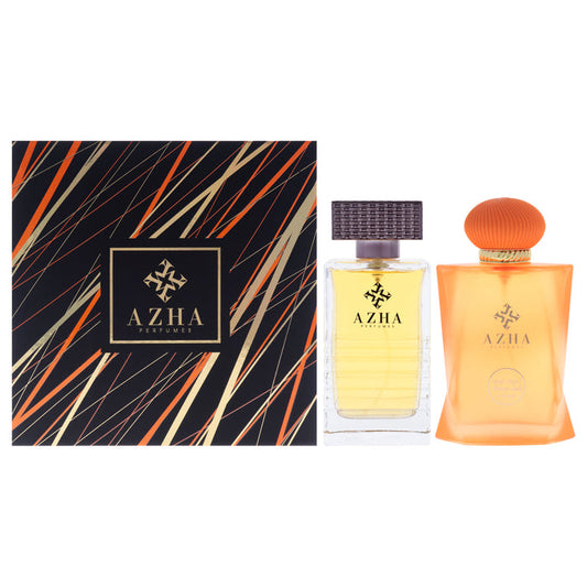Azha Perfume Set by Azha for Unisex - 2 Pc Gift Set 3.3oz Al Oud Al Aswad EDP Spray, 3.3oz Arabian Lady EDP Spray