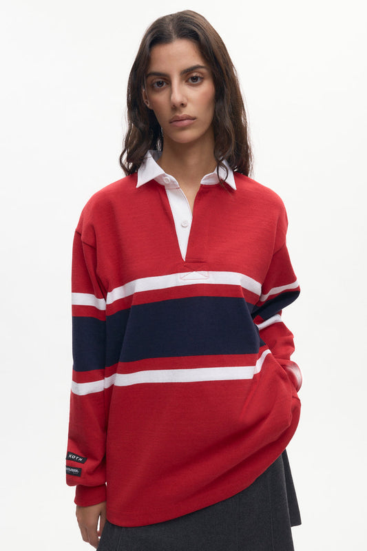 Barbarian Rugby in Dark Red/Navy/White