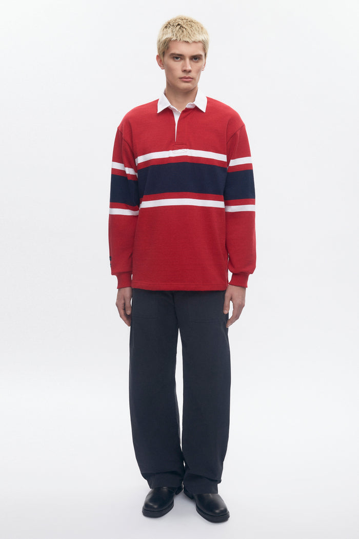 Barbarian Rugby in Dark Red/Navy/White