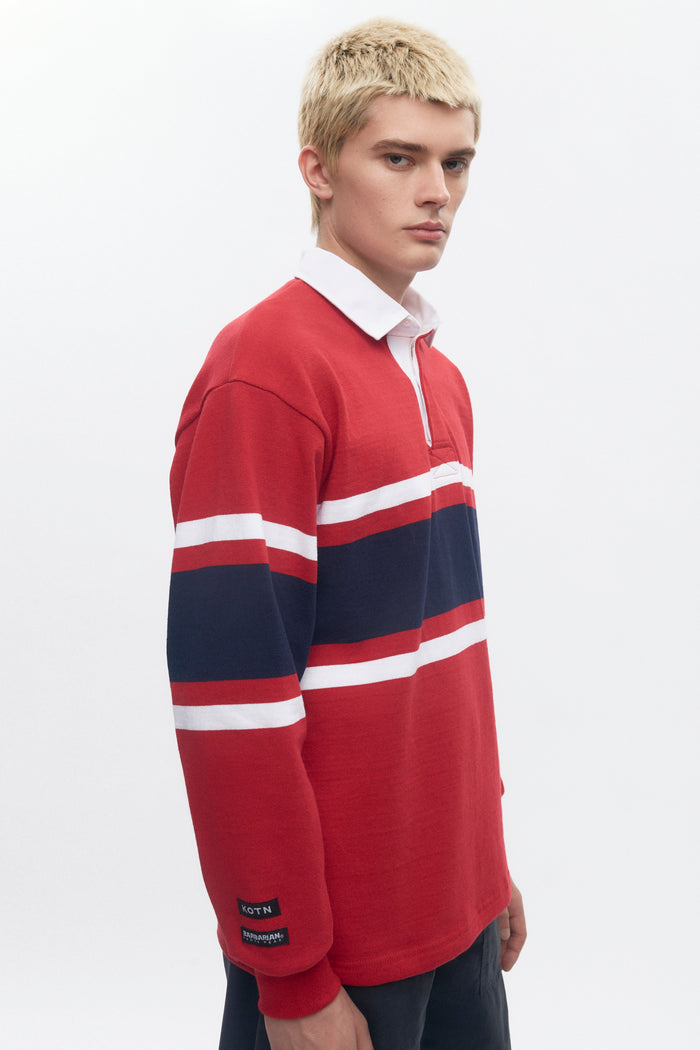Barbarian Rugby in Dark Red/Navy/White