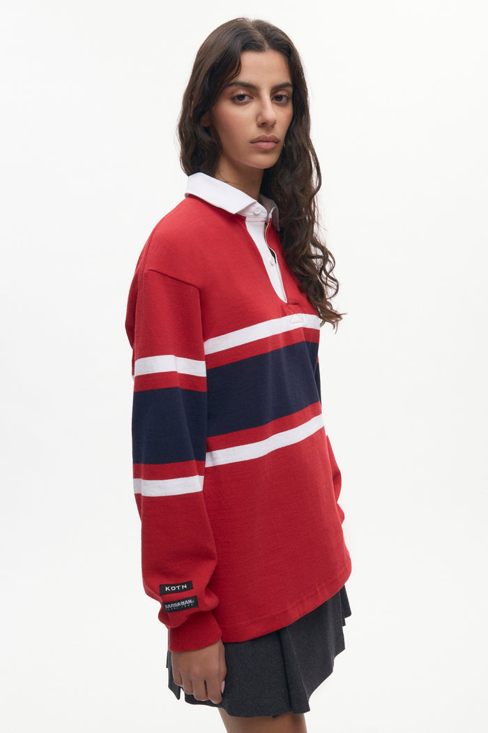 Barbarian Rugby in Dark Red/Navy/White