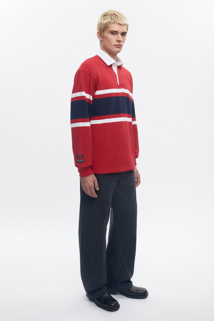 Barbarian Rugby in Dark Red/Navy/White