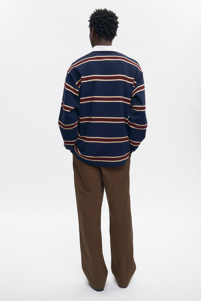 Barbarian Rugby in Harvard/Navy/Beige