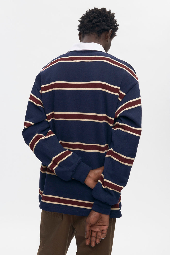 Barbarian Rugby in Harvard/Navy/Beige