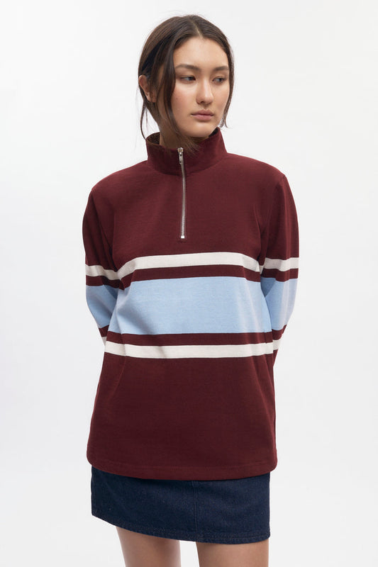 Barbarian Zip Rugby in Harvard/Powder/Ivory