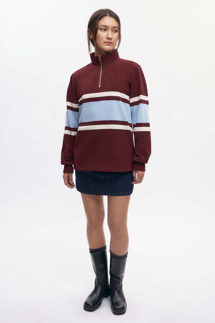 Barbarian Zip Rugby in Harvard/Powder/Ivory