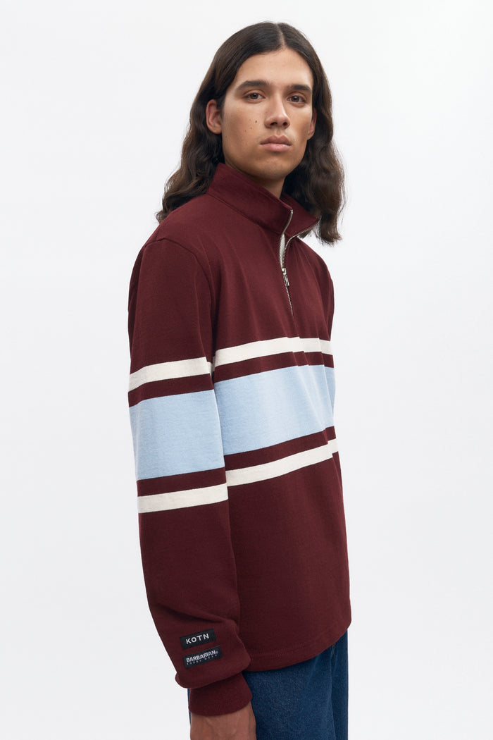 Barbarian Zip Rugby in Harvard/Powder/Ivory
