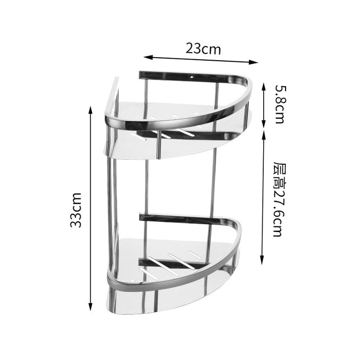 Bathroom Corner Shelf Basket - 304 Stainless Steel