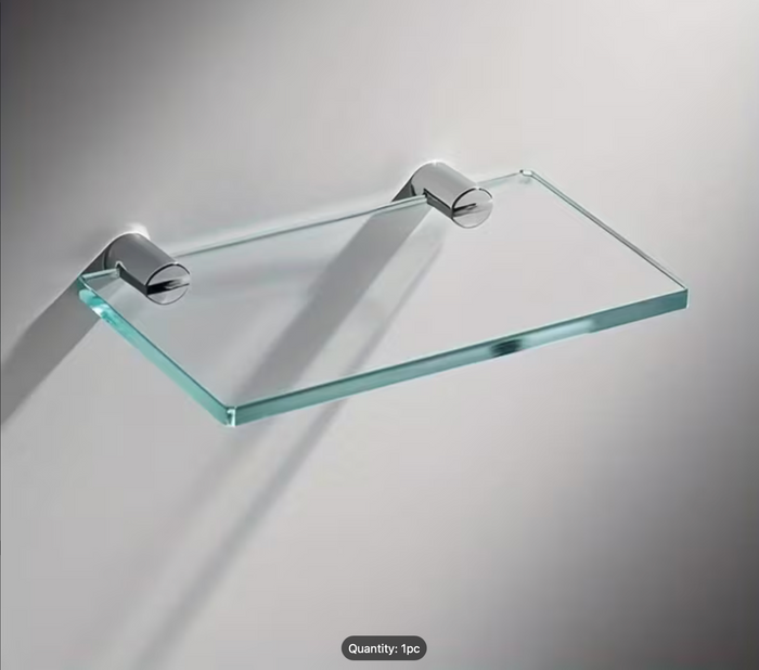 Bathroom Tempered Glass Wall-mounted Storage Rack