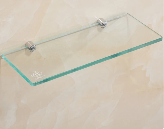 Bathroom Tempered Glass Wall-mounted Storage Rack
