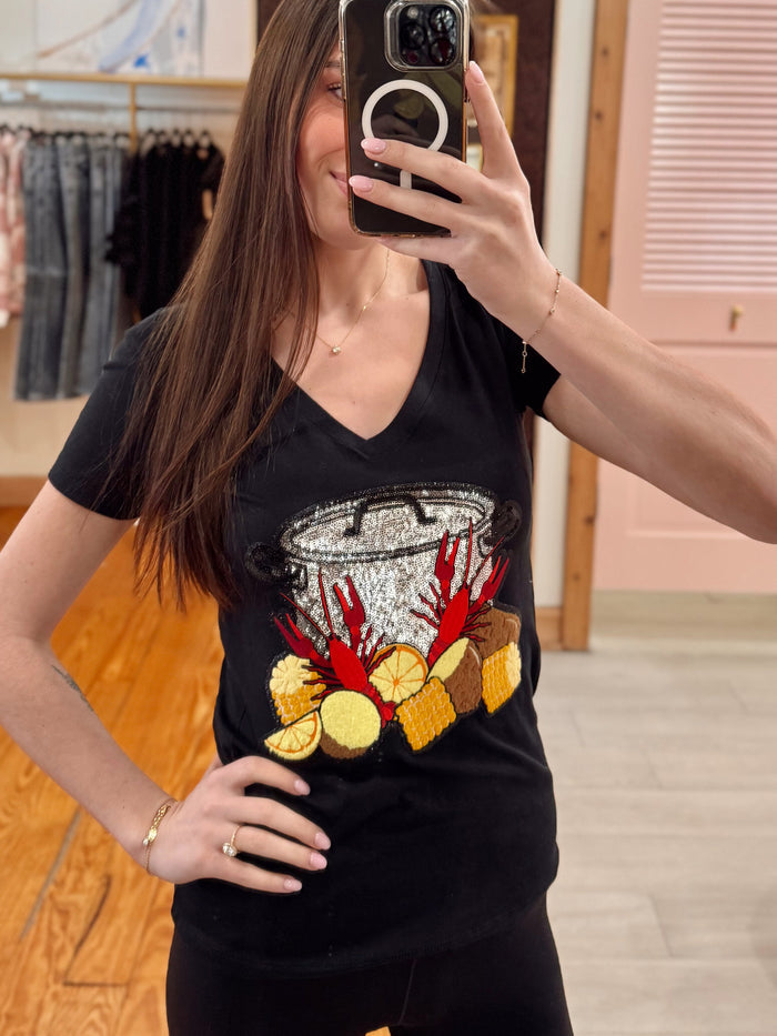 Bayou Boil - V Neck Tee