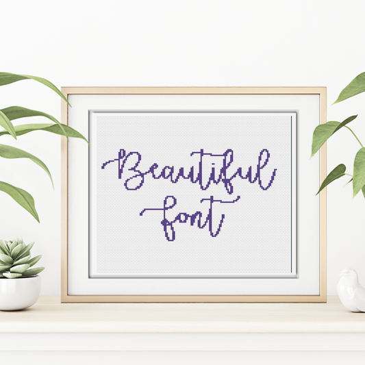 Beautiful Font Cross Stitch Font by Peppermint Purple