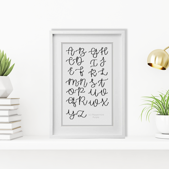 Beautiful Font Cross Stitch Font by Peppermint Purple