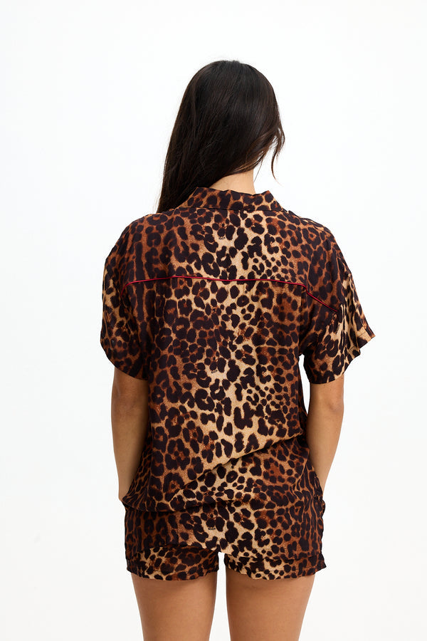 BENOA Aloha Shirt Dress - Sahara