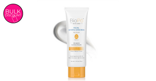 BioPo Facial Mineral Sunscreen SPF40 Non-Tinted Sheer Matte Finish (50ml)