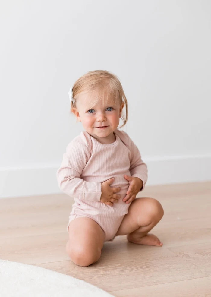 Blush Ribbed Bodysuit