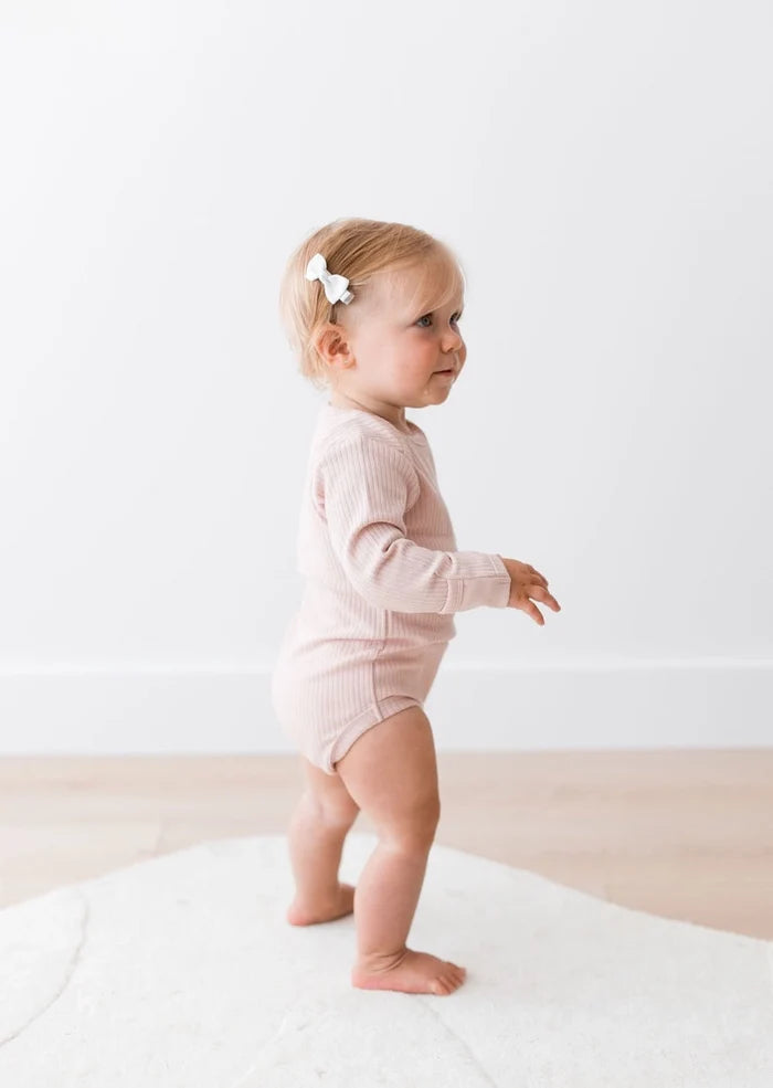 Blush Ribbed Bodysuit