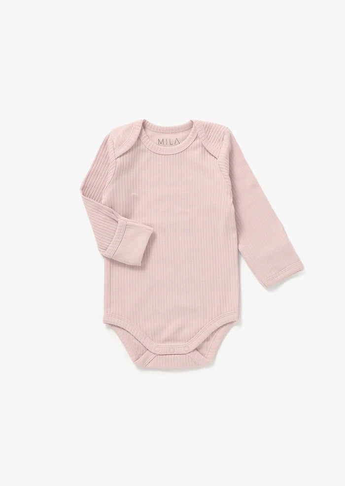 Blush Ribbed Bodysuit