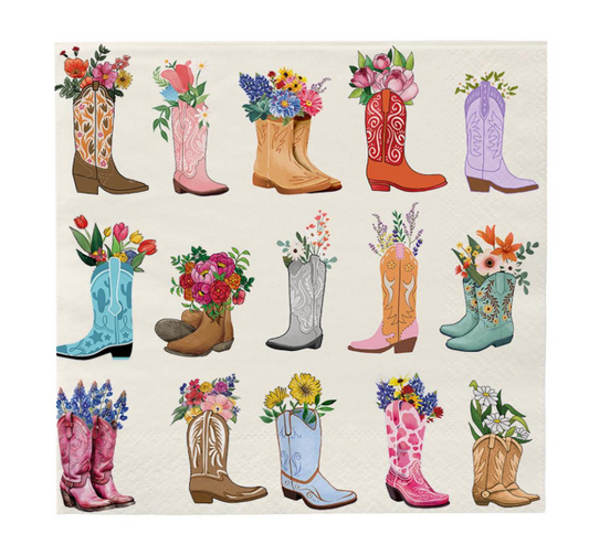 Boots & Bows Cocktail Napkins