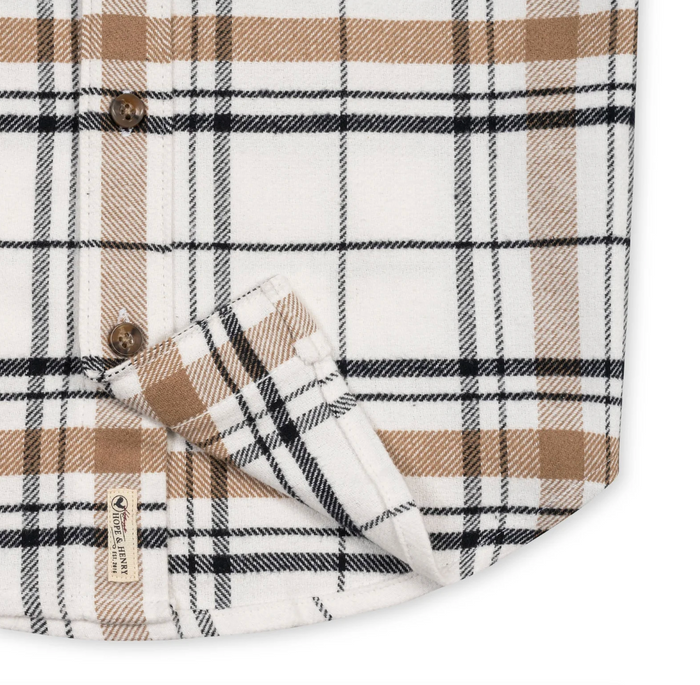 Brown/White Flannel Shirt