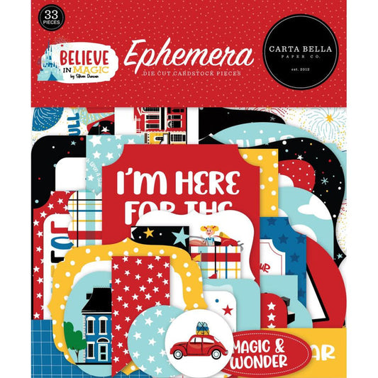 Carta Bella - Cardstock Ephemera - 33/Pkg - Believe In Magic - Icons. Available at Embellish Away located in Bowmanville Ontario Canada.